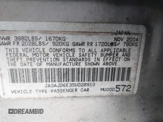 2005 Mitsubishi Lancer ES z VIN JA3AJ26E35U028910, wystawiony jako IAAI lot #42329182 z przebiegiem 159 803 mil mil oraz . Historia ofert i sprzedaży dostępna na DreamBid. Obrazek 9.