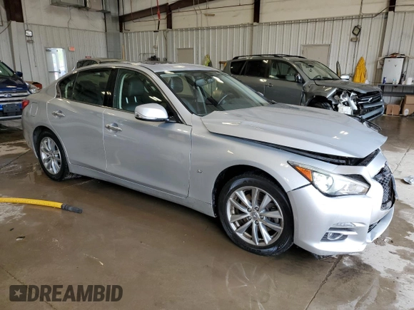2014 Infiniti Q50 Sport z VIN JN1BV7AR5EM682473, wystawiony jako Copart lot #60747385 z przebiegiem 80 474 mil mil oraz Czysty tytuł • Clean title. Historia ofert i sprzedaży dostępna na DreamBid. Obrazek 4.