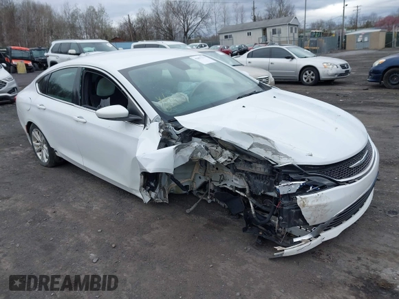 2015 Chrysler 200 Limited with VIN 1C3CCCAB6FN708209, listed as a IAAI auction lot 42057279 with 100,866 mi miles. Bid and sale history available at carsss.com. Image 1.