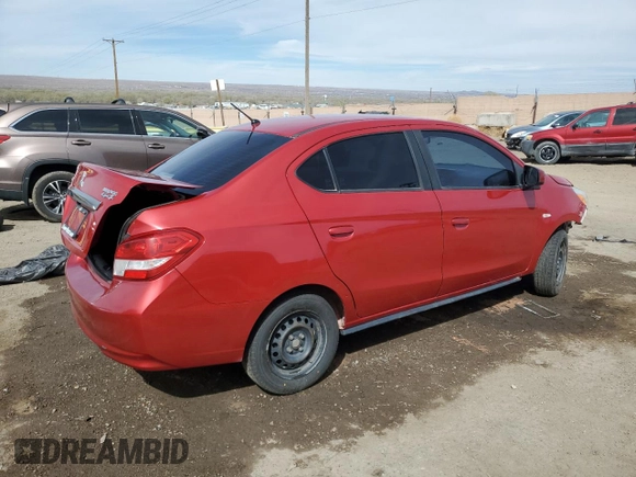 2019 Mitsubishi Mirage ES with VIN ML32F3FJ0KHF03952, listed as a Copart auction lot 49121585 with 167,172 mi miles and Salvage title. Bid and sale history available at DreamBid. Image 3.