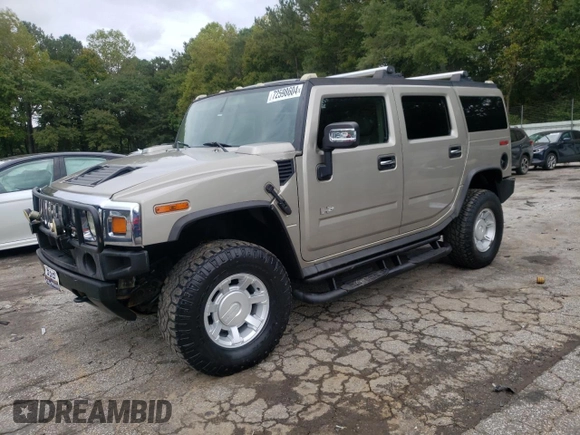2003 Hummer H2 with VIN 5GRGN23U73H147303, listed as a Copart auction lot 72598604 with 0 mi miles and Clean Title. Bid and sale history available at carsss.com. Image 1.
