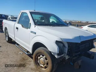 2018 Ford F-150 XL with VIN 1FTMF1CB6JKE06101, listed as a IAAI auction lot 41411228 with 34,612 mi miles. Bid and sale history available at carsss.com. Image 1.