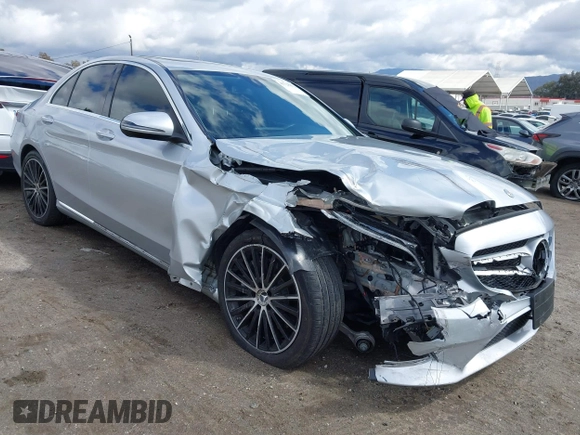 2021 Mercedes-Benz C 300 with VIN W1KWF8DB3MR650886, listed as a IAAI auction lot 41728472 with 26,700 mi miles and . Bid and sale history available at carsss.com. Image 1.
