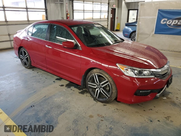 2016 Honda Accord Sport with VIN 1HGCR2F56GA137046, listed as a Copart auction lot 57319325 with 140,401 mi miles and Salvage title. Bid and sale history available at DreamBid. Image 4.