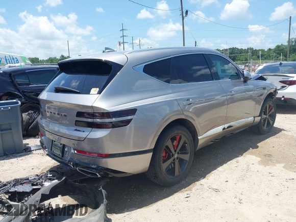 2021 Genesis GV80 with VIN KMUHCESC7MU038058, listed as a IAAI auction lot 42452578 with 63,980 mi miles and . Bid and sale history available at DreamBid. Image 4.