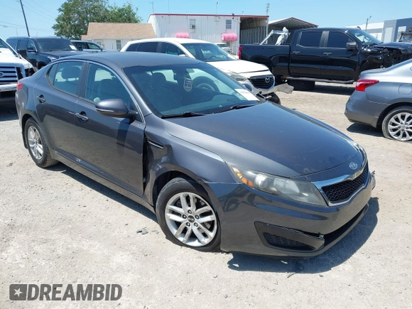 2011 Kia Optima LX with VIN KNAGM4A78B5185164, listed as a IAAI auction lot 41999846 with 216,008 mi miles and . Bid and sale history available at carsss.com. Image 1.