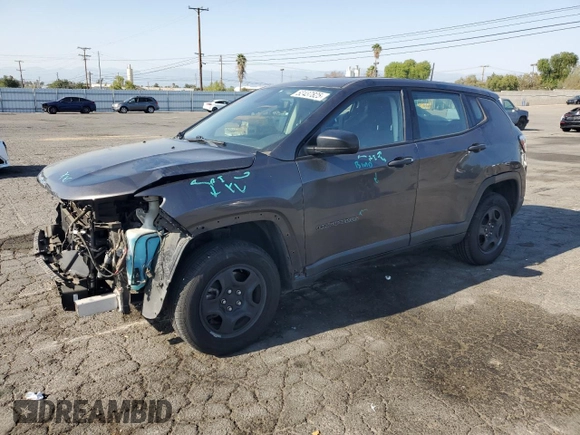 2018 Jeep Compass Sport with VIN 3C4NJDAB2JT479228, listed as a Copart auction lot 52437825 with 74,687 mi miles and Salvage title. Bid and sale history available at DreamBid. Image 1.