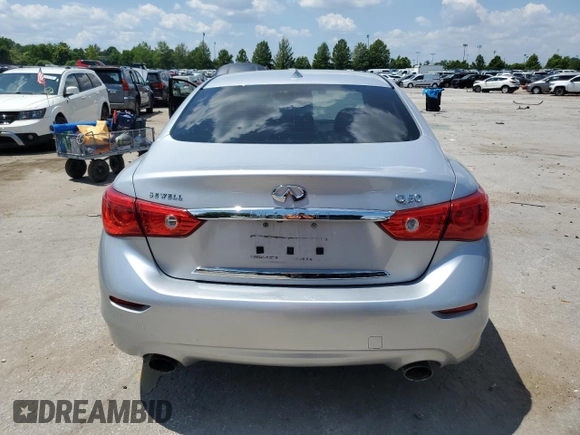 2017 Infiniti Q50 Sport with VIN JN1EV7AP1HM742295, listed as a Copart auction lot 61851655 with 69,227 mi miles and Salvage title. Bid and sale history available at DreamBid. Image 6.