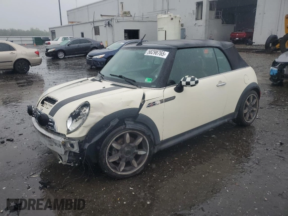 2008 MINI Convertible S z VIN WMWRH33588TL96257, wystawiony jako Copart lot #58298765 z przebiegiem 89 463 mil mil oraz Czysty tytuł • Clean title. Historia ofert i sprzedaży dostępna na DreamBid. Obrazek 1.