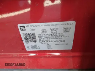 2021 Chevrolet Blazer LT с VIN 3GNKBCRSXMS575608, выставлен на аукционе IAAI как лот 42322675 с пробегом 26 606 миль миль и . История ставок и продаж доступна на DreamBid. Изображение 9.