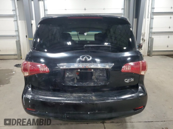 2011 Infiniti QX56 7-passenger with VIN JN8AZ2NE4B9000970, listed as a Copart auction lot 79907174 with 215,410 mi miles and Salvage Title. Bid and sale history available at carsss.com. Image 6.