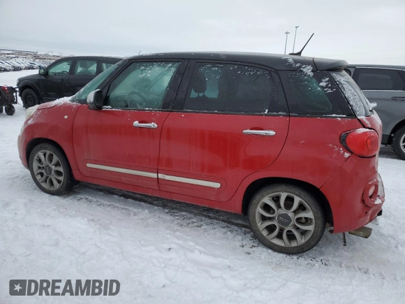 2014 FIAT 500L Lounge with VIN ZFBCFACHXEZ024704, listed as a Copart auction lot 43133285 with 111,279 mi miles and Salvage Title. Bid and sale history available at DreamBid. Image 2.