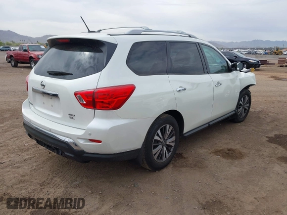 2017 Nissan Pathfinder SV with VIN 5N1DR2MMXHC668443, listed as a IAAI auction lot 42020905 with 109,417 mi miles. Bid and sale history available at carsss.com. Image 4.