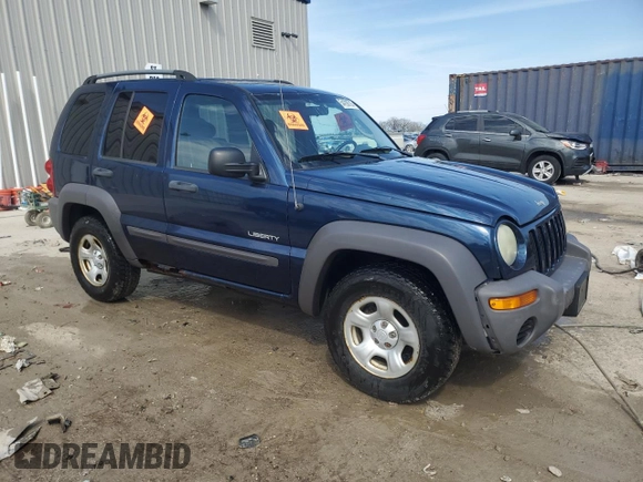 2004 Jeep Liberty Sport with VIN 1J4GL48K34W198928, listed as a Copart auction lot 54298735 with 121,641 mi miles and Non Repairable. Bid and sale history available at carsss.com. Image 4.
