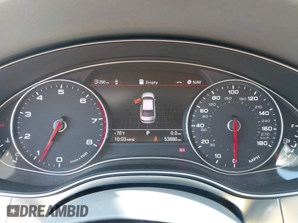 2015 Audi A6 Premium Plus with VIN WAUFGAFC9FN003498, listed as a IAAI auction lot 42652995 with 53,880 mi miles and . Bid and sale history available at DreamBid. Image 7.