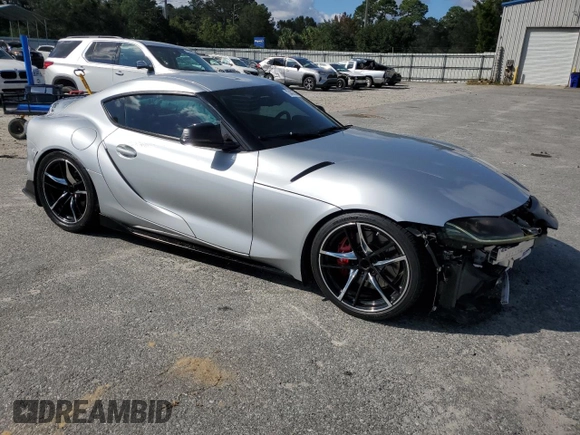 2020 Toyota GR Supra 3.0 with VIN WZ1DB4C02LW027895, listed as a Copart auction lot 73402764 with 24,530 mi miles and Salvage Title. Bid and sale history available at carsss.com. Image 4.