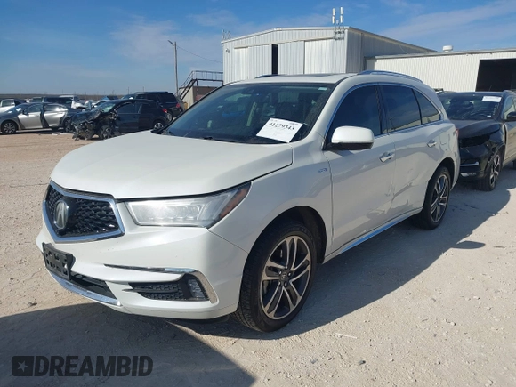 2017 Acura MDX Sport Hybrid w/Advance Pkg with VIN 5FRYD7H72HB001549, listed as a IAAI auction lot 41279343 with 80,135 mi miles. Bid and sale history available at carsss.com. Image 18.