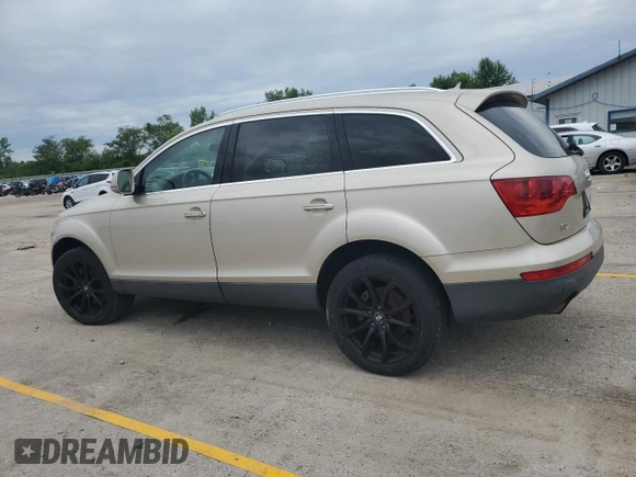 2007 Audi Q7 Premium с VIN WA1BY74L67D040062, выставлен на аукционе Copart как лот 61904725 с пробегом 120 075 миль миль и Списание • Salvage title. История ставок и продаж доступна на DreamBid. Изображение 2.