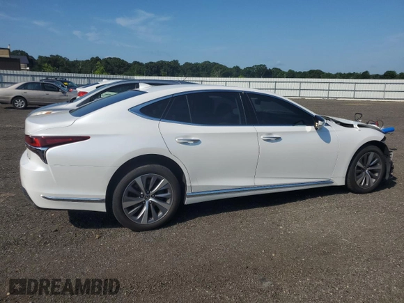 2018 Lexus LS 500 with VIN JTHC51FF9J5004745, listed as a Copart auction lot 62578845 with 63,292 mi miles and Salvage title. Bid and sale history available at DreamBid. Image 3.