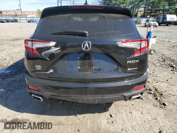 2023 Acura RDX with VIN 5J8TC2H34PL025010, listed as a Copart auction lot 52358434 with 0 mi miles and Salvage Title. Bid and sale history available at carsss.com. Image 6.
