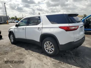 2021 Chevrolet Traverse LS with VIN 1GNERFKW8MJ138733, listed as a Copart auction lot 56684615 with 96,628 mi miles and Salvage title. Bid and sale history available at DreamBid. Image 2.