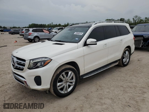 2019 Mercedes-Benz GLS 450 z VIN 4JGDF6EE1KB185248, wystawiony jako Copart lot #50666515 z przebiegiem 113 092 mil mil oraz Czysty tytuł • Clean title. Historia ofert i sprzedaży dostępna na DreamBid. Obrazek 1.