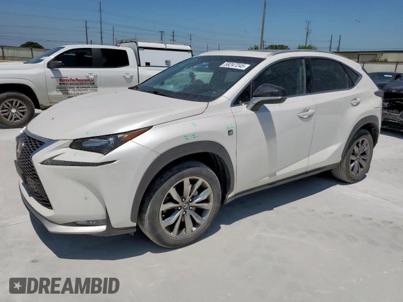 2015 Lexus NX 200t z VIN JTJBARBZ2F2026986, wystawiony jako Copart lot #58247245 z przebiegiem 94 353 mil mil oraz Szkoda całkowita • Salvage title. Historia ofert i sprzedaży dostępna na DreamBid. Obrazek 1.