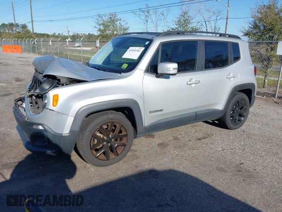 2017 Jeep Renegade Latitude with VIN ZACCJABB9HPE65123, listed as a IAAI auction lot 41856382 with 73,678 mi miles. Bid and sale history available at carsss.com. Image 16.