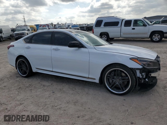 2018 Genesis G80 3.3T Sport with VIN KMHGN4JB3JU229172, listed as a Copart auction lot 79942754 with 106,202 mi miles and Salvage Title. Bid and sale history available at carsss.com. Image 4.