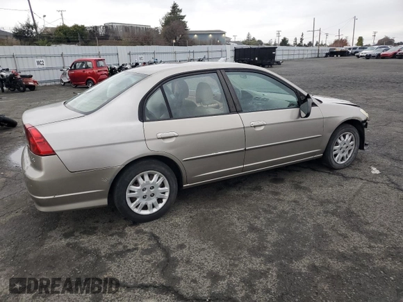 2004 Honda Civic LX with VIN 2HGES15514H505381, listed as a Copart auction lot 84966924 with 285,019 mi miles and Salvage Title. Bid and sale history available at DreamBid. Image 3.