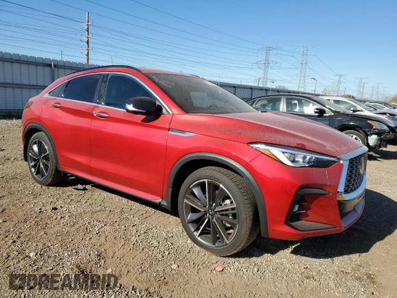 2023 Infiniti QX55 Essential z VIN 3PCAJ5KR3PF117559, wystawiony jako Copart lot #77363234 z przebiegiem 5 528 mil mil oraz Szkoda całkowita • Salvage title. Historia ofert i sprzedaży dostępna na DreamBid. Obrazek 4.