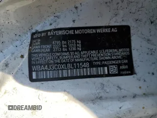 2020 BMW 4 Series 430i xDrive z VIN WBA4J3C0XLBL11548, wystawiony jako Copart lot #80773814 z przebiegiem Nie podano mil oraz Szkoda całkowita • Salvage title. Historia ofert i sprzedaży dostępna na DreamBid. Obrazek 14.