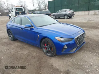 2021 Genesis G70 3.3T with VIN KMTG34LE2MU066635, listed as a IAAI auction lot 41843002 with 78,029 mi miles and . Bid and sale history available at DreamBid. Image 1.