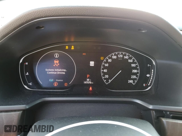 2019 Honda Accord Touring with VIN 1HGCV1F99KA805603, listed as a Copart auction lot 62812815 with 147,570 mi miles and Clean title. Bid and sale history available at DreamBid. Image 9.