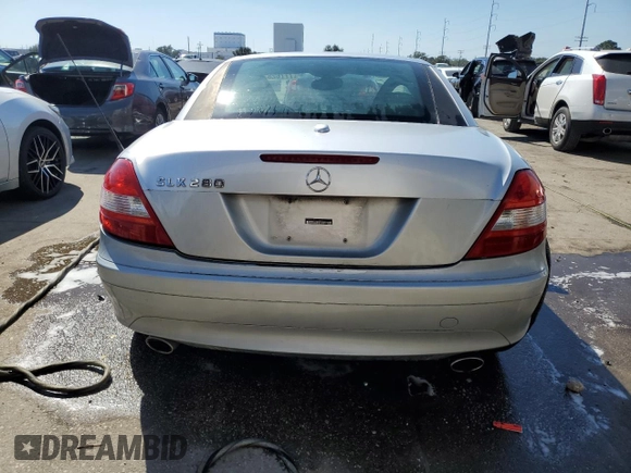 2007 Mercedes-Benz SLK-Class 3.0L with VIN WDBWK54F37F154451, listed as a Copart auction lot 77762834 with 132,496 mi miles and Salvage Title. Bid and sale history available at carsss.com. Image 6.