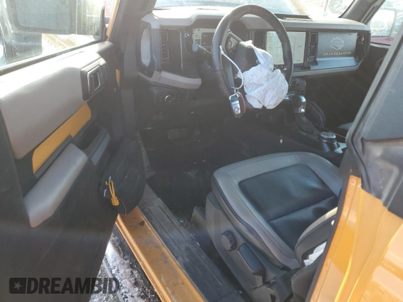 2022 Ford Bronco with VIN 1FMDE5CP7NLB42694, listed as a Copart auction lot 88515645 with 47,503 mi miles and Salvage Title. Bid and sale history available at DreamBid. Image 8.