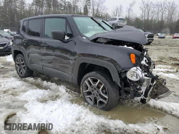 2021 Jeep Renegade Upland Edition with VIN ZACNJDAB7MPM23004, listed as a Copart auction lot 45099195 with 0 mi miles and Salvage Title. Bid and sale history available at carsss.com. Image 4.