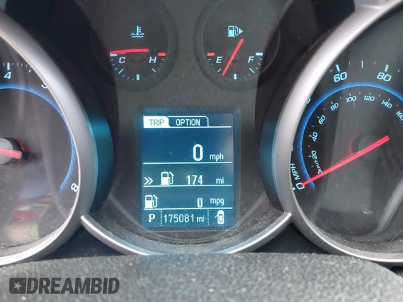 2014 Chevrolet Cruze 1LT with VIN 1G1PC5SB1E7274803, listed as a IAAI auction lot 41897844 with 175,081 mi miles and . Bid and sale history available at DreamBid. Image 7.