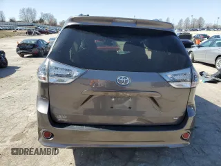 2015 Toyota Sienna SE with VIN 5TDXK3DC2FS629568, listed as a Copart auction lot 48171645 with 114,608 mi miles and Salvage title. Bid and sale history available at DreamBid. Image 6.