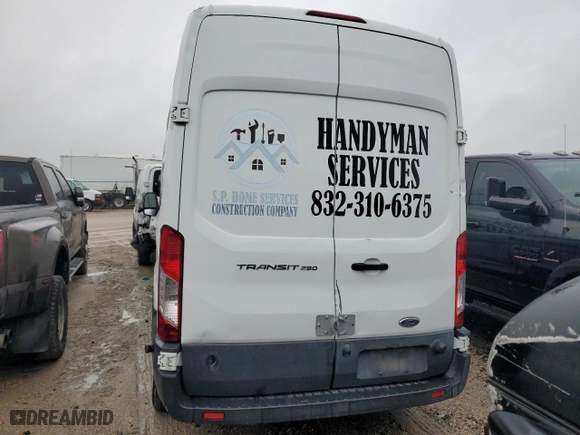 2017 Ford Transit Van with VIN 1FTYR2XM0HKA03493, listed as a Copart auction lot 70397104 with 133,839 mi miles and Salvage Title. Bid and sale history available at carsss.com. Image 6.