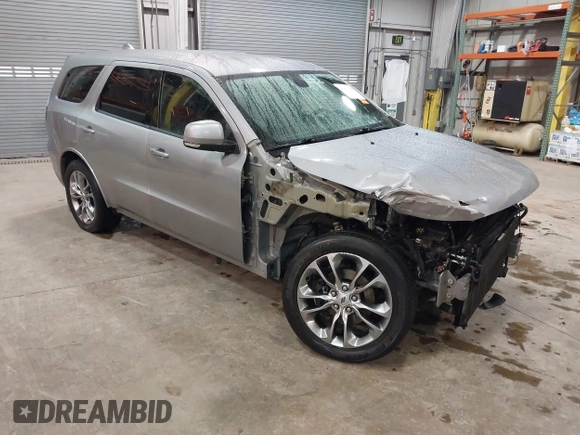 2020 Dodge Durango GT with VIN 1C4RDJDG8LC308139, listed as a IAAI auction lot 41486522 with 87,132 mi miles and . Bid and sale history available at DreamBid. Image 1.