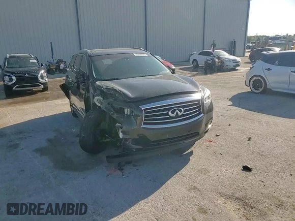 2015 Infiniti QX60 with VIN 5N1AL0MN8FC548333, listed as a Copart auction lot 55076595 with 131,308 mi miles and Salvage Title. Bid and sale history available at DreamBid. Image 12.