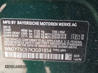 2019 MINI Countryman Cooper S z VIN WMZYT5C57K3G91854, wystawiony jako IAAI lot #41394154 z przebiegiem 68 629 mil mil oraz . Historia ofert i sprzedaży dostępna na DreamBid. Obrazek 9.