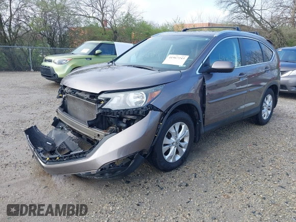 2013 Honda CR-V EX-L with VIN 5J6RM4H7XDL024177, listed as a IAAI auction lot 41967243 with 108,934 mi miles. Bid and sale history available at carsss.com. Image 2.