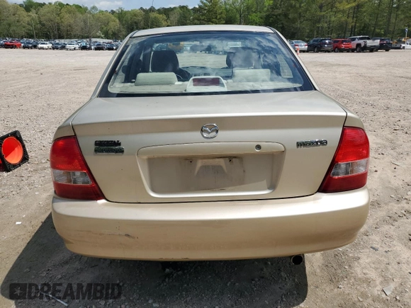 2001 Mazda Protege LX with VIN JM1BJ225810473897, listed as a Copart auction lot 52192045 with 145,839 mi miles and Salvage Title. Bid and sale history available at carsss.com. Image 6.