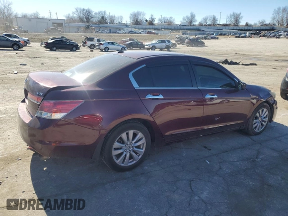 2011 Honda Accord EX-L with VIN 1HGCP3F80BA012686, listed as a Copart auction lot 46676035 with 111,022 mi miles and Salvage title. Bid and sale history available at DreamBid. Image 3.