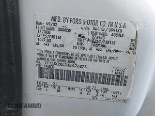 2003 Ford F-250 XL с VIN 1FTNX20L33EA76875, выставлен на аукционе IAAI как лот 41906622 с пробегом 182 874 миль миль и . История ставок и продаж доступна на DreamBid. Изображение 9.