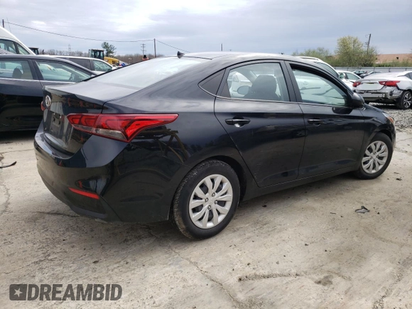 2020 Hyundai Accent SE with VIN 3KPC24A6XLE098919, listed as a Copart auction lot 47645223 with 9,517 mi miles. Bid and sale history available at carsss.com. Image 3.