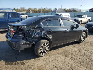 2015 Honda Civic EX-L with VIN 19XFB2F94FE214043, listed as a Copart auction lot 53528065 with 120,000 mi miles and Salvage Title. Bid and sale history available at carsss.com. Image 3.