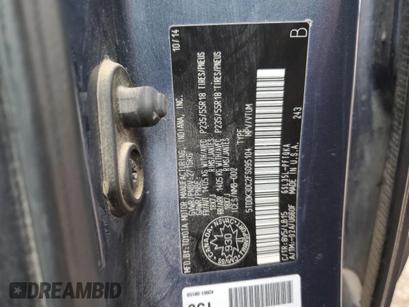 2015 Toyota Sienna Ltd with VIN 5TDDK3DC2FS095104, listed as a Copart auction lot 49698575 with 234,402 mi miles and Salvage Title. Bid and sale history available at carsss.com. Image 13.